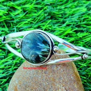 925 Sterling Silver, Genuine Serpentine, Amazing Quality, Handmade Jewelry, Round Shape,Gift For Her ,Designer Bracelet,Friends,Beautiful,