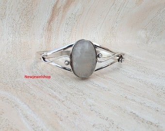 Bracciale in pietra di luna, bracciale in argento 925, pietra di luna naturale, bracciale vistoso, bracciale fatto a mano, bracciale in pietra di luna, bracciale boho, bracciale unico,