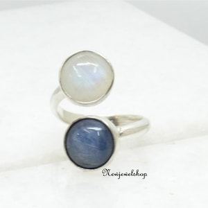 Natural Labradorite Ring, Moonstone Ring, 925 Silver Ring, Handmade Ring, Gemstone Ring, Silver Band Ring, Women Ring, Gift For Her