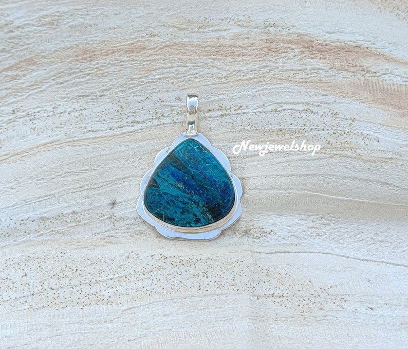 Pure Sterling Silver, Genuine Shaittuckite Stone, Confidence, Wealth, Success, Beautiful Pendant, Assertiveness, Handmade Jewelry image 5