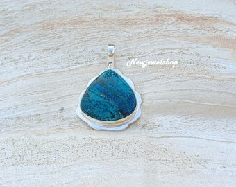 Pure Sterling Silver, Genuine Shaittuckite Stone, Confidence, Wealth, Success, Beautiful Pendant, Assertiveness, Handmade Jewelry