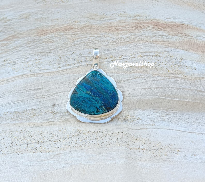 Pure Sterling Silver, Genuine Shaittuckite Stone, Confidence, Wealth, Success, Beautiful Pendant, Assertiveness, Handmade Jewelry image 1