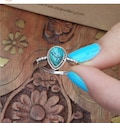 Turquoise Ring, 925 Silver Ring, Handmade Ring, Gemstone Ring, Turquoise Jewelry, Boho Ring, Silver Band, Designer Band, Gift For Her