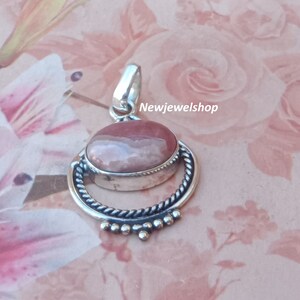 925 Silver Pendant, Rhodochrosite Stone, Handmade Items, Meditation, Empowerment Stone, Astrological Items, Amazing Items, Confidence,