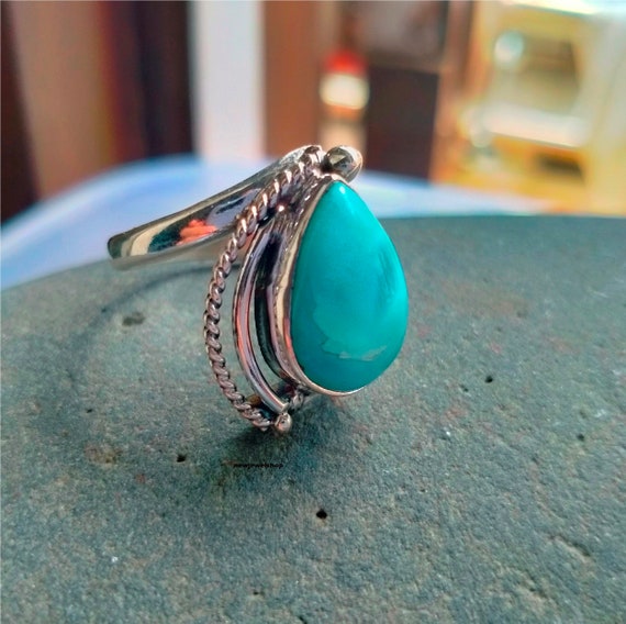 Larimar Ring 925 Sterling Silver Silver Larimar Ring Larimar Jewelry Handmade Ring Blue Stone Silver Ring Neautiful Ring Vintage Ring. Etsy