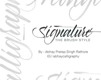 Signature - The Brush Style | E Workbook | Brush Calligraphy