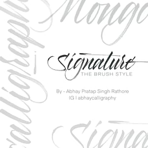 Signature - The Brush Style | E Workbook | Brush Calligraphy