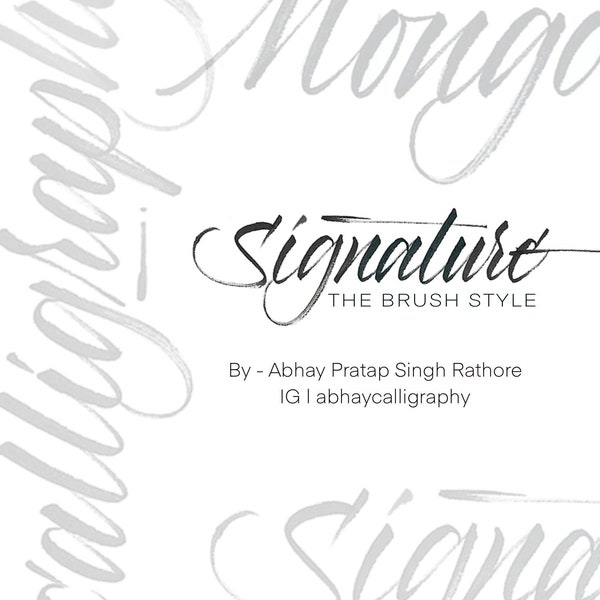 Signature - The Brush Style | E Workbook | Brush Calligraphy