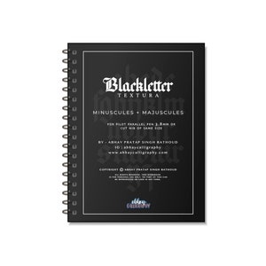 Blackletter Textura E- Workbook for 3.8mm Pilot Parallel Pen with Blank Guidesheet