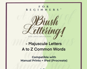 Large Brush Pens | Majuscules + Words + Grid