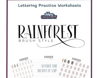 Rainforest Style Handlettering Workbook | DIGITAL DOWNLOAD | iPad Lettering | Procreate | AbhayCalligraphy