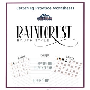 Rainforest Style Handlettering Workbook | DIGITAL DOWNLOAD | iPad Lettering | Procreate | AbhayCalligraphy