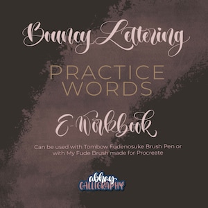 Bouncy Lettering Practice Words / E- Cartella di lavoro