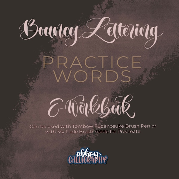 Bouncy Lettering Übung Wörter | E- Workbook