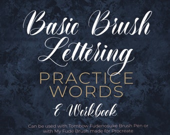 Words Practice Book | Basic Brush Letters | E- Book