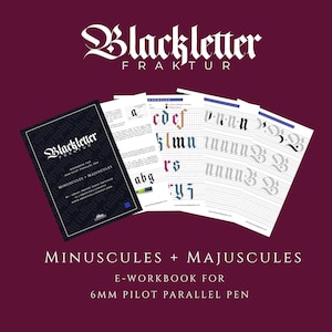 Blackletter Fraktur E-Workbook for 6mm Pilot Parallel Pen