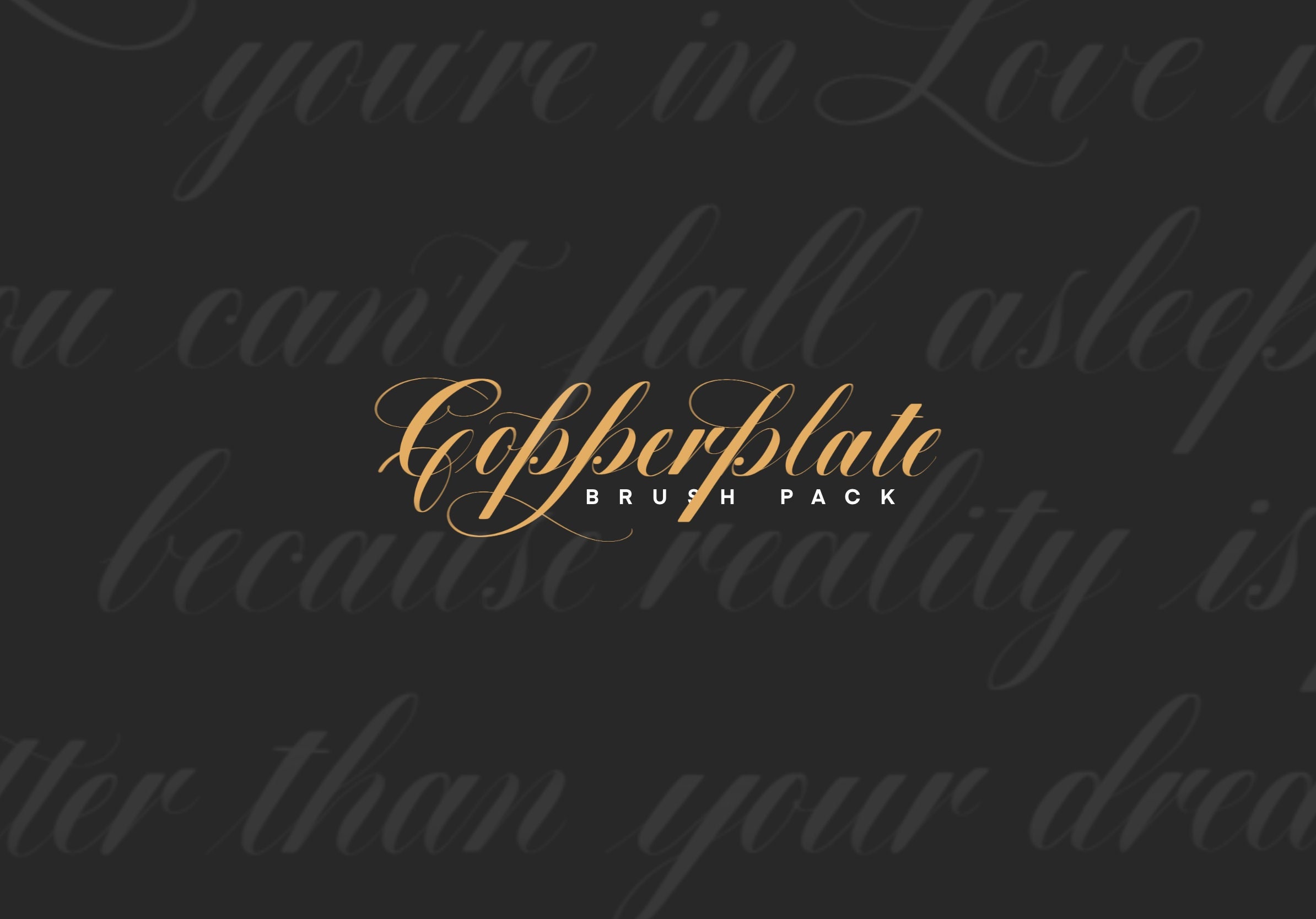 Copperplate Brush Pack for Procreate | Digital Download