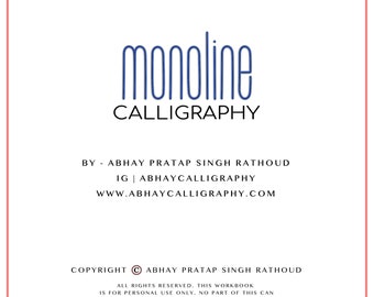 Monoline Kalligraphie-Arbeitsbuch