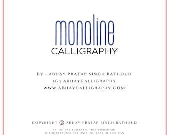 Monoline Calligraphy Workbook