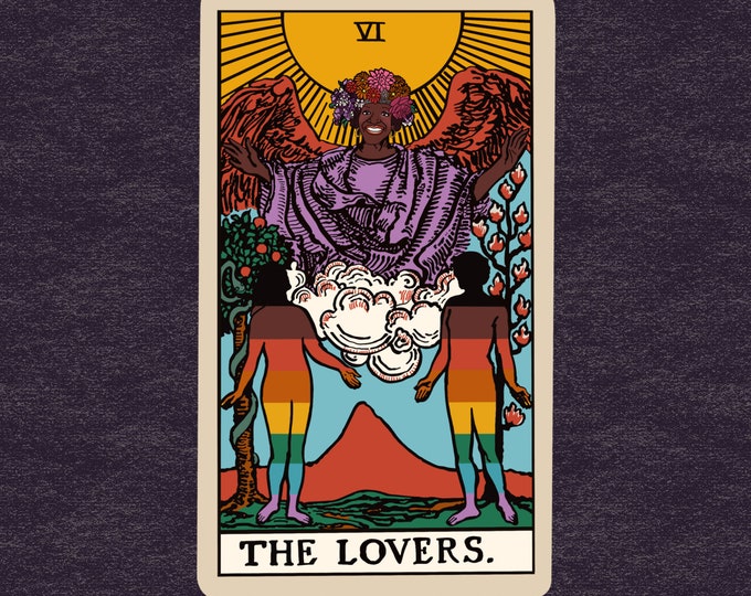 Featured listing image: Marsha P Johnson Tarot Art Print, The Lovers, *ORIGINAL ARTIST*