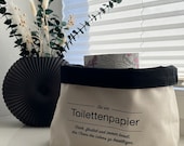 Utensilo für Toilettenpapier | Klopapierhalter im Badezimmer | Gästebad | Gästetoilette | Aufbewahrung für Klopapier