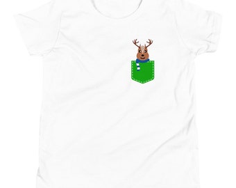 Reno bolsillo camiseta de Navidad