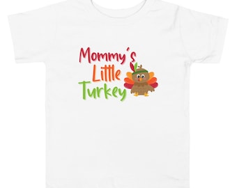 Chemise mommy’s Little Turkey | Drôle de tee-shirt de Thanksgiving | Chemise de Thanksgiving pour les enfants | Mignon tee-shirt de Thanksgiving | Chemise de Thanksgiving pour enfants