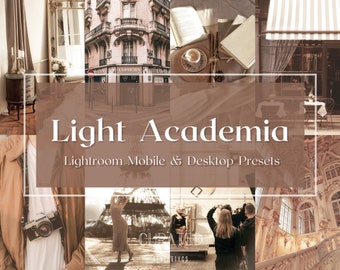 Light Academia Lightroom Presets | Kunstmuseum Ästhetik | VSCO, Instagram, TikTok, Fotobearbeitung | Licht Academia Fashion Filter | Beige