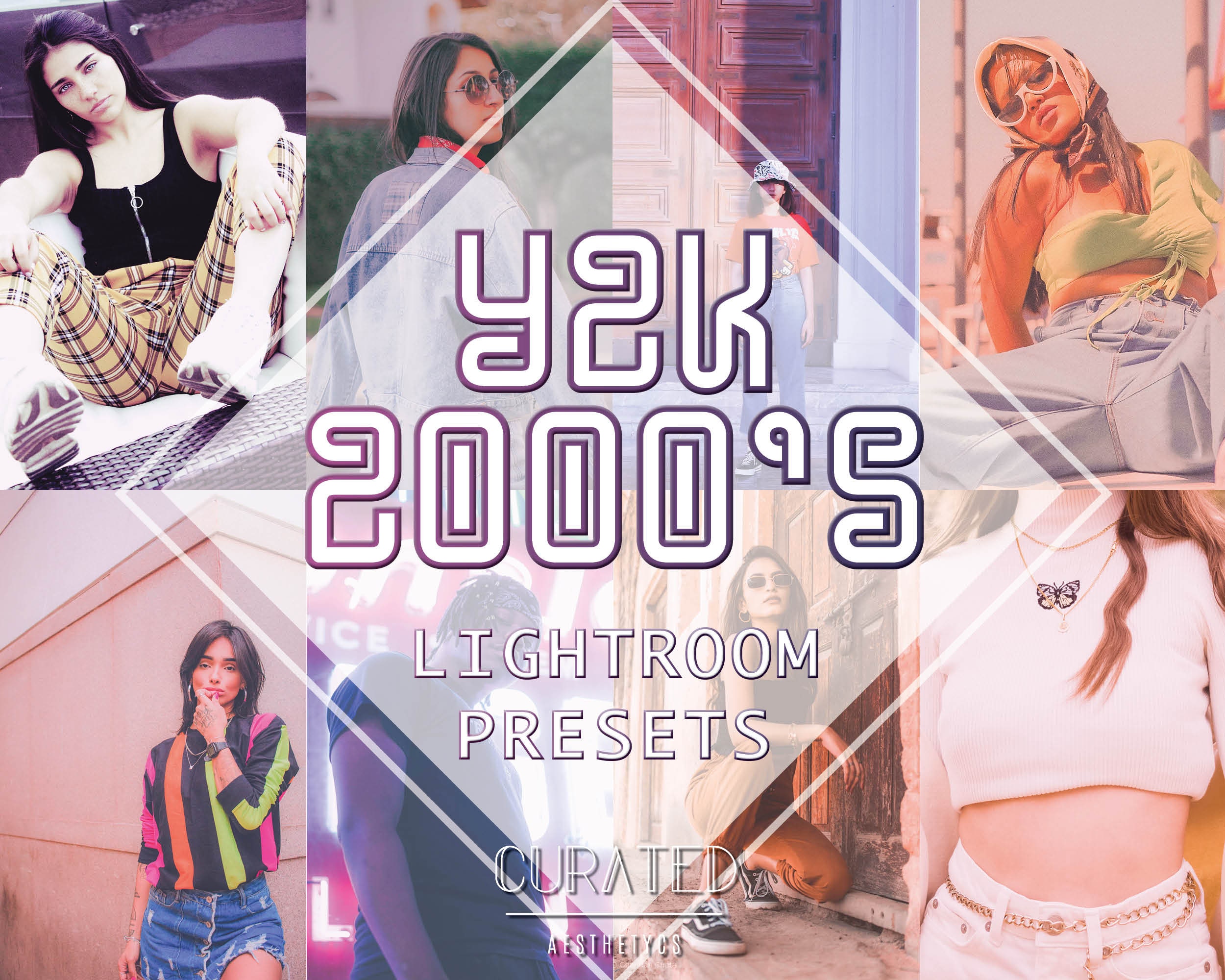 Y2K 2000's Aesthetic Lightroom Presets Trendy Filters for Mobile and