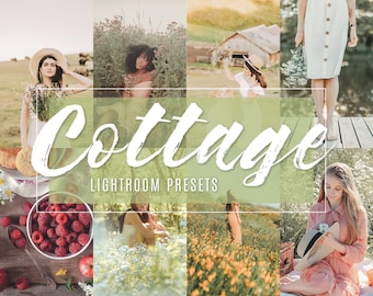 Dreamy Cottage Lightroom Presets | Cottage Core Aesthetic | Warme, neutrale Tonfilter | Fotobearbeitung für Instagram, VSCO, TikTok