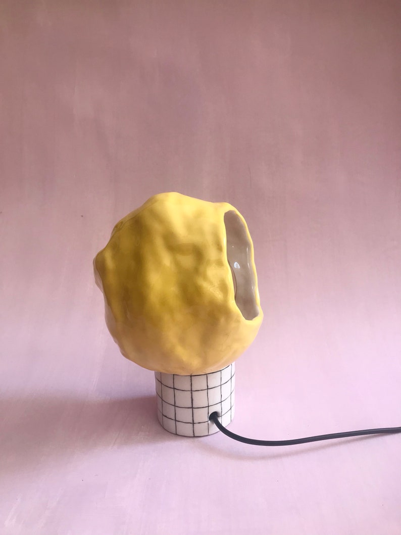 CERAMIC TABLE LAMP Sculpture Lamp Small Bedside Lamp Etsy