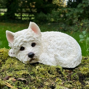 West Highland Terrier ornament figurine home decoration or garden/patio ornament, would make lovely grave marker or memorial image 1