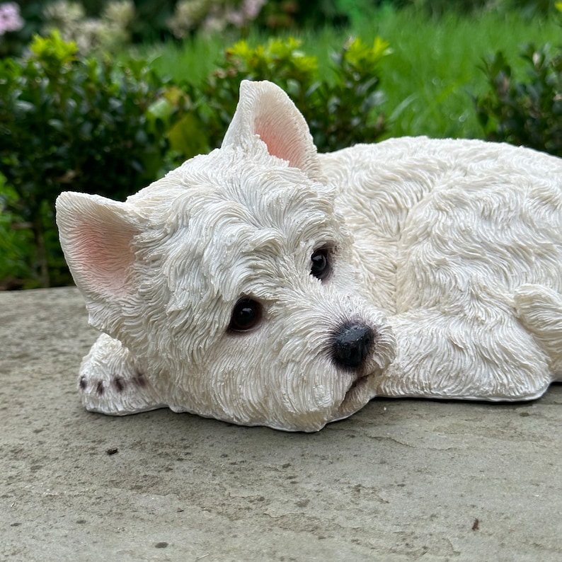 West Highland Terrier ornament figurine home decoration or garden/patio ornament, would make lovely grave marker or memorial image 4