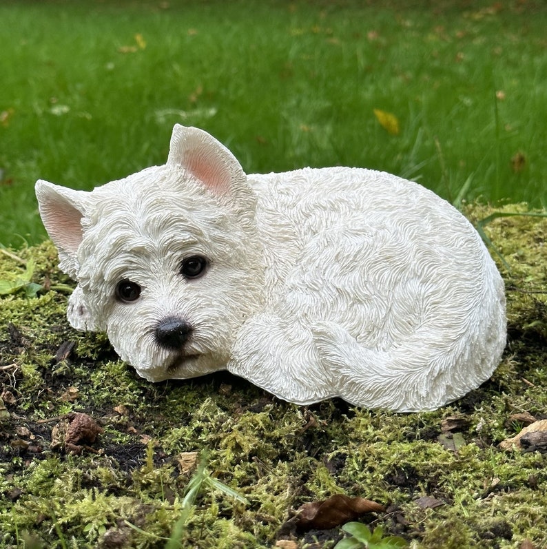 West Highland Terrier ornament figurine home decoration or garden/patio ornament, would make lovely grave marker or memorial image 5