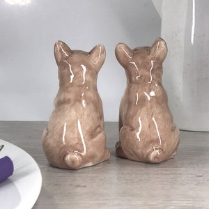 French Bulldog Salt & Pepper shaker set quality ceramic novelty Frenchie lover gift, boxed image 5