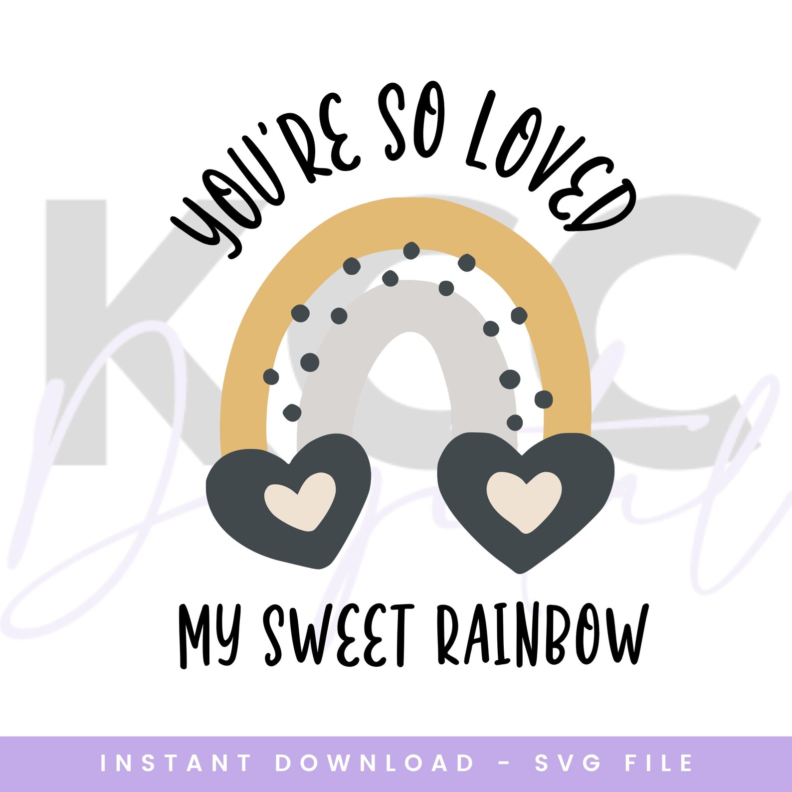 Download Rainbow SVG Baby Announcement Fertility Gift Bundle | Etsy
