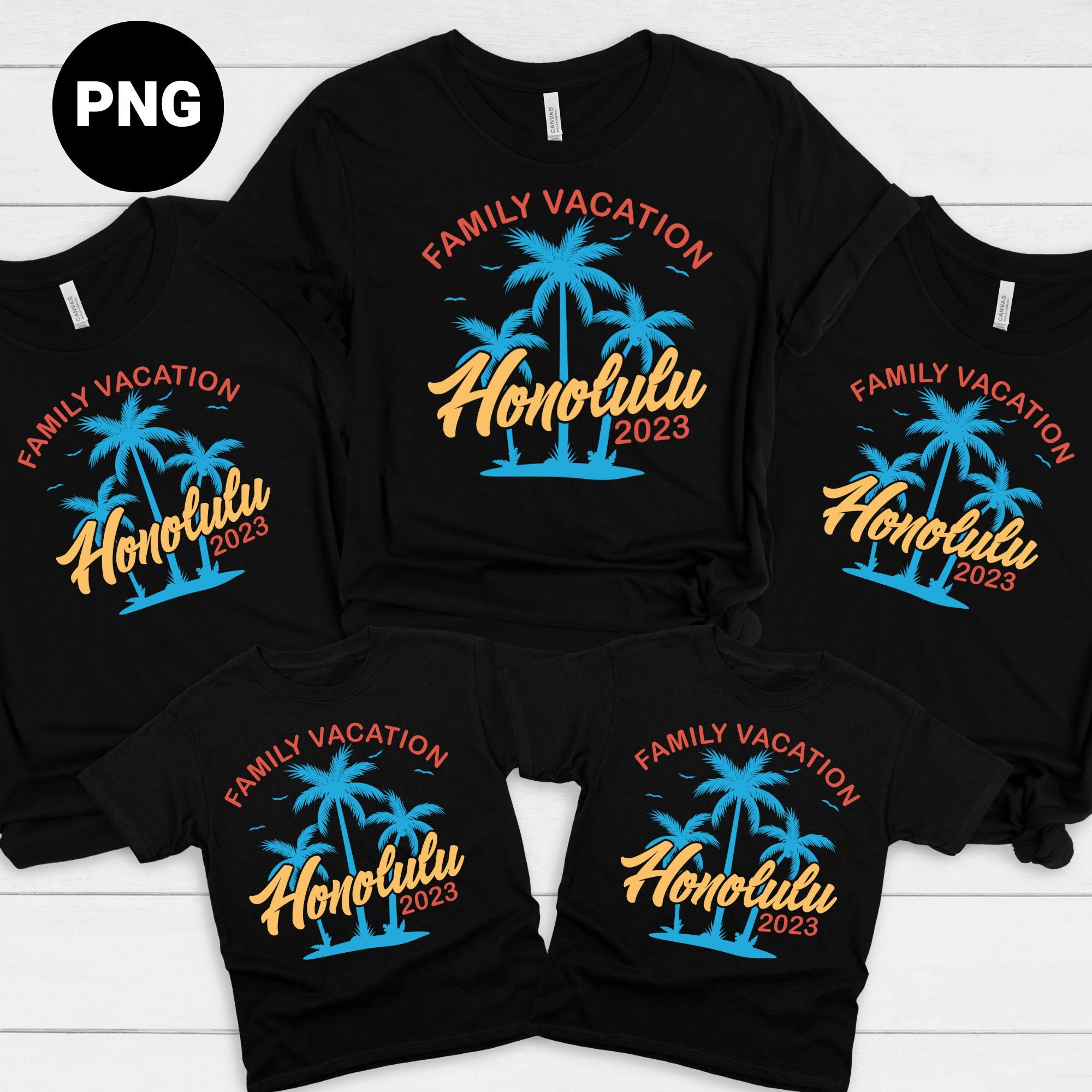 Honolulu Family Vacation 2023, SVG File, PNG File, Summer Holiday, Matching Group Design, Hawaii