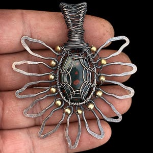 Bloodstone copper Gemstone Jewelry/Copper Pendant Gift/Handcrafted Copper Jewelry Gift/Copper Jewelry Gift for Her/Copper Necklace Gift