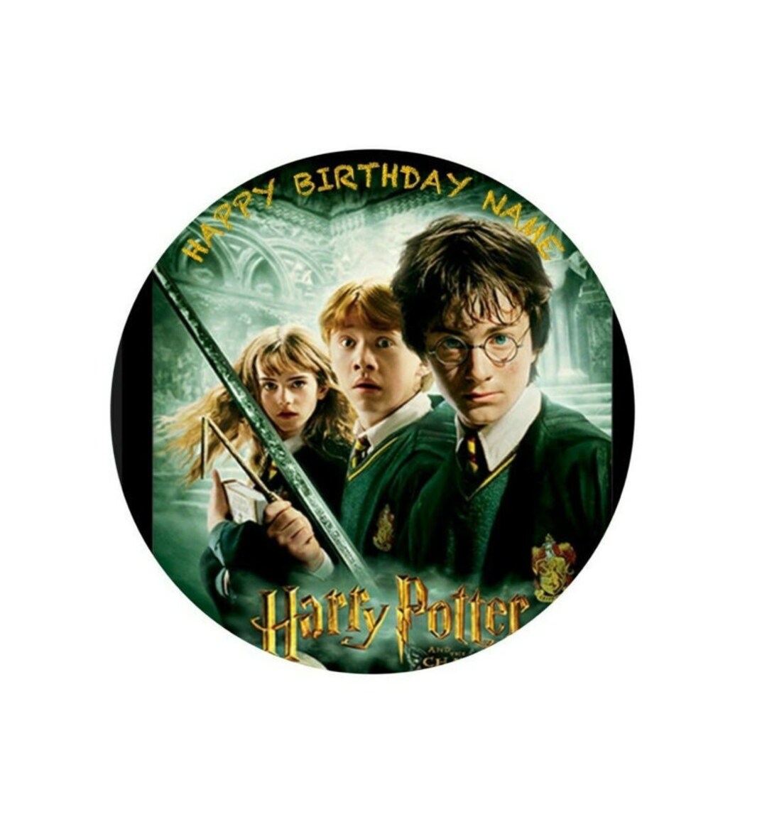 Harry Potter Edible Cake Topper 19cm Round Birthday Party Etsy