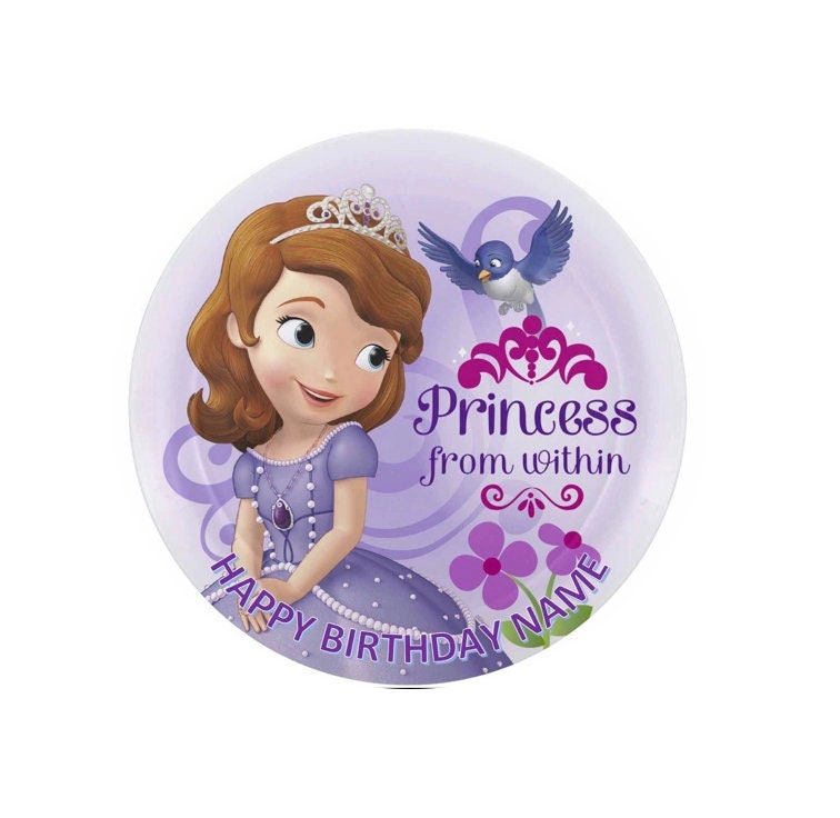 Sofia the First Edible Cake Topper 19cm Round Birthday Party - Etsy ...
