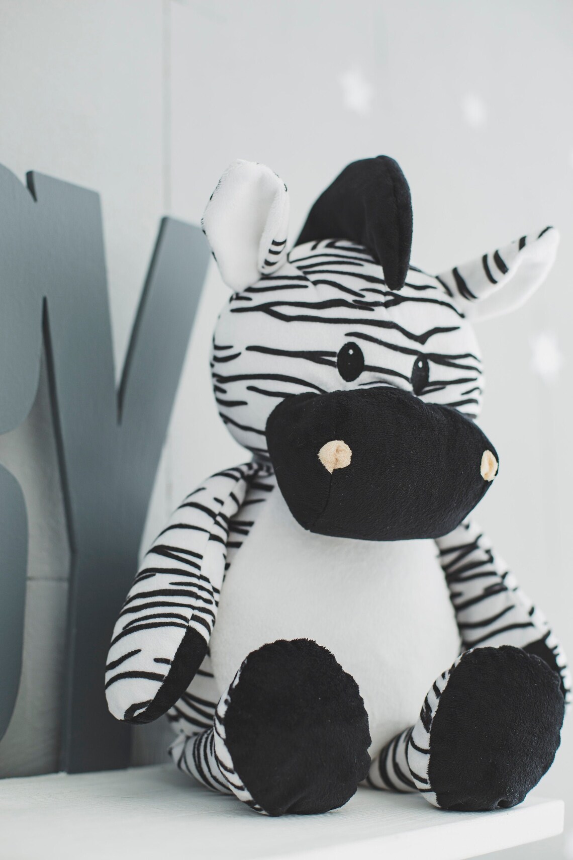 Custom Toy Zebra Zebra Gift Baby Toy Name Newborn Gift Etsy