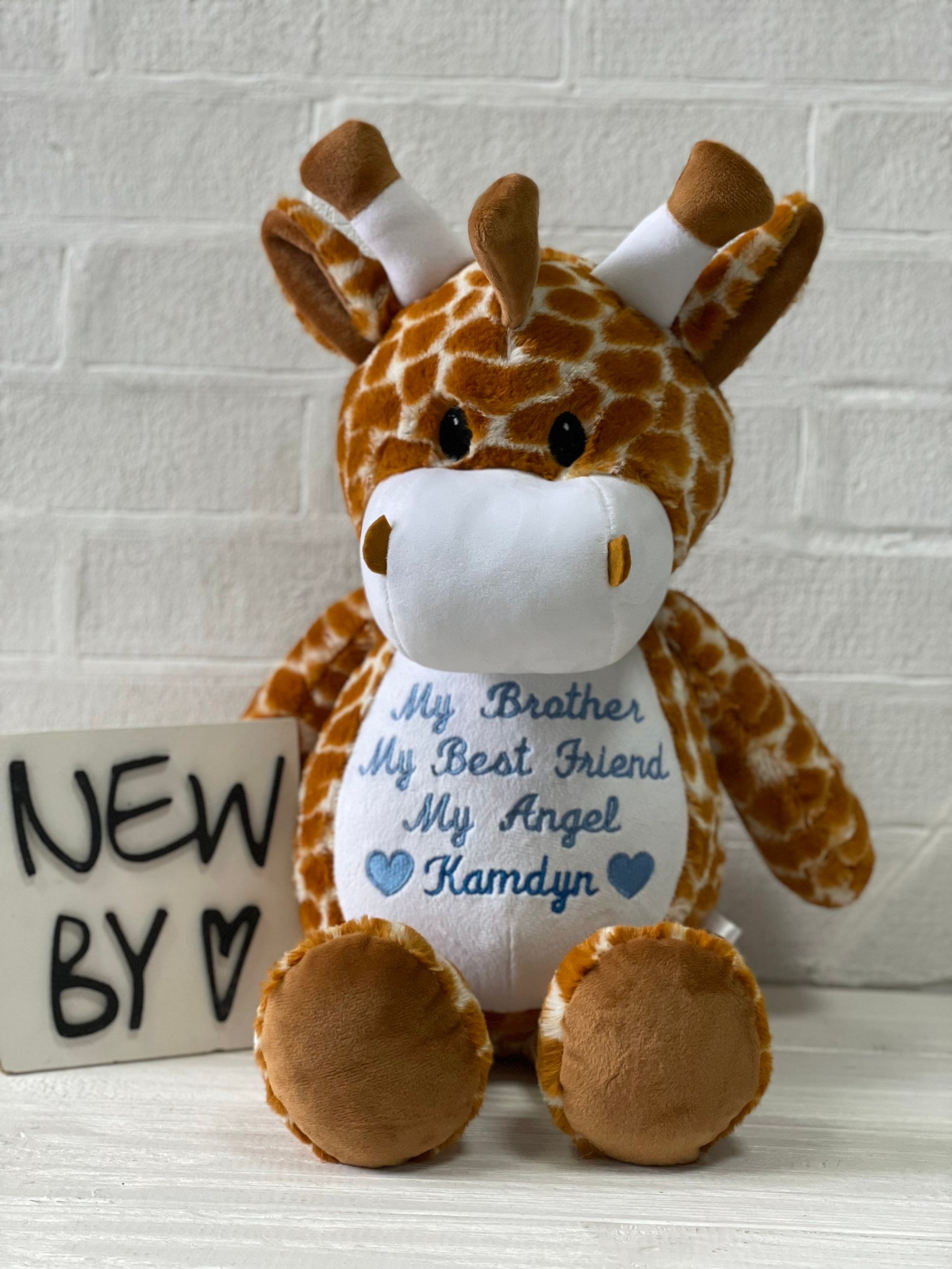 Personalised plush toy Giraffe Name newborn gift Baby birth Etsy