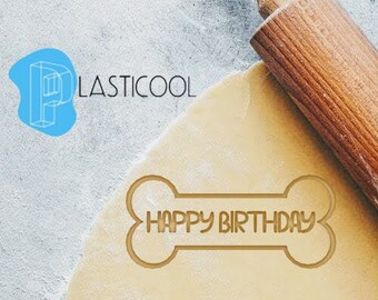 Happy Birthday Dog Cookie Cutter - Celebration Dog Baking / Anniversary / New born