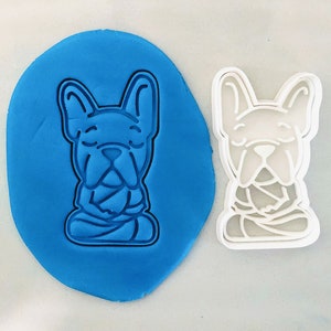 Yoga Zen Dog Cookie Cutter/Icing/Fondant/Baking Custom Shape Print
