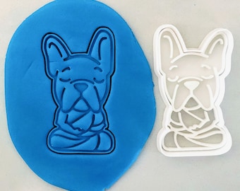 Yoga Zen Dog Cookie Cutter/Icing/Fondant/Baking Custom Shape Print
