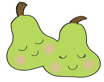 Pear Couple Love Cookie Cutter