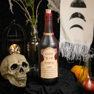 Blood of Vampire | Potion Bottle Decor | Halloween | Renaissance | Medieval | Witch | Gothic | Vintage | Art