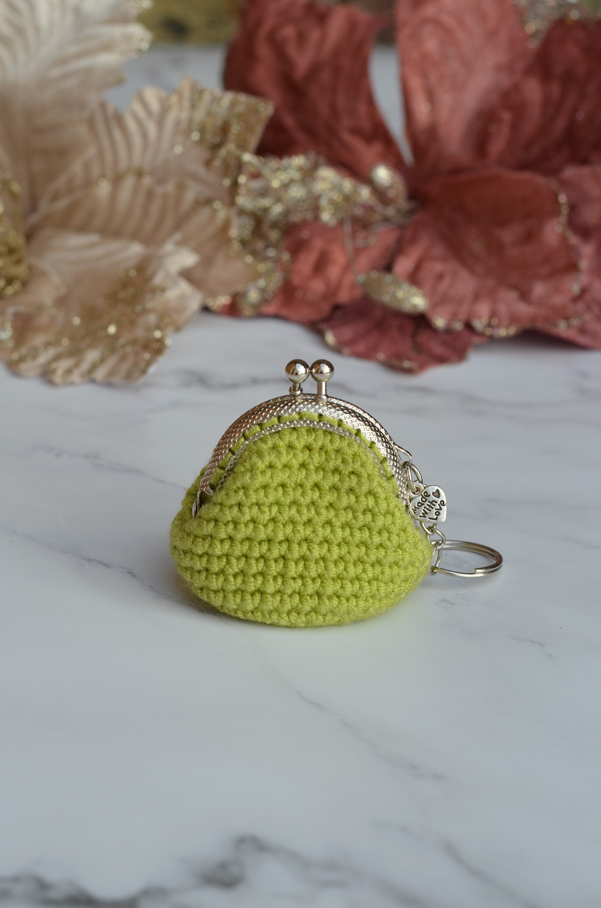 Crochet Drawstring Keychain, Coin Purse, Crochet Pouch/bag - Etsy