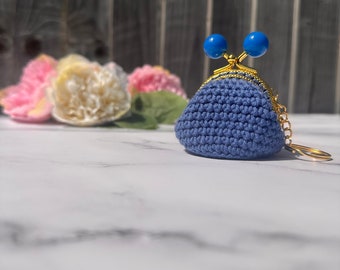 Crochet Keychain, Coin Purse, 5cm Frame