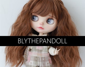 Perruque Blythe Doll : cheveux longs et raides, poupée BJD personnalisée, faite main